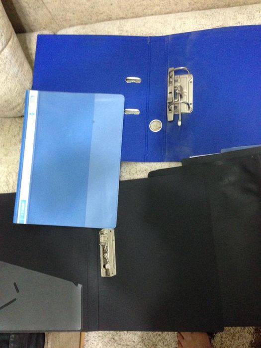 Папки, регистратор, скоросшиватель б/у