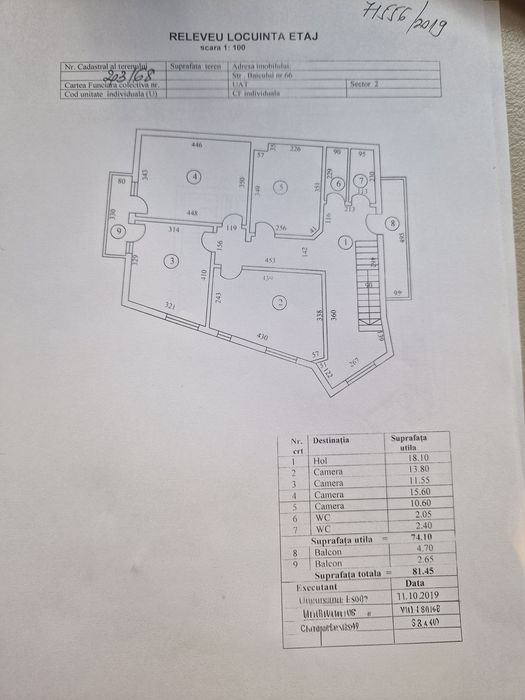 Vand imobil 1200e/mp.  D+P+1+m Bucuresti sector 2 str.Baicului