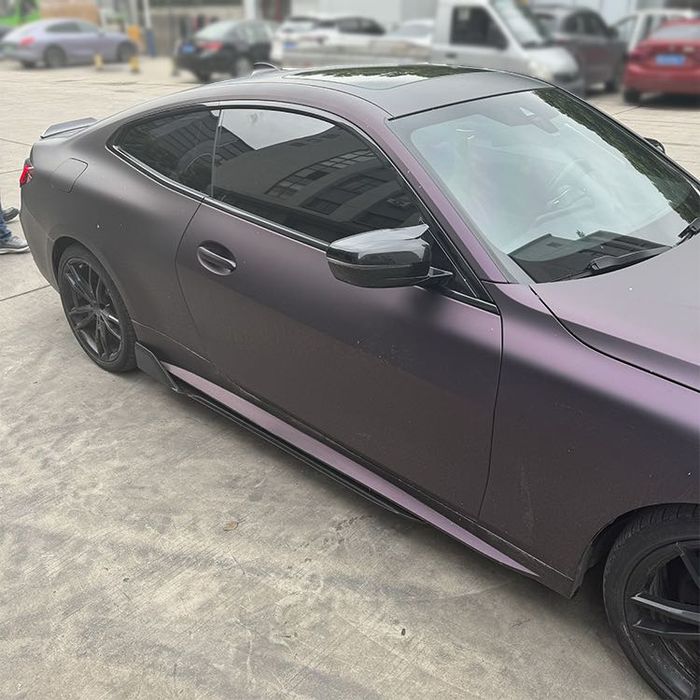 Prelungire praguri Aero compatibile BMW seria 4 G22 2021+ negru lucios