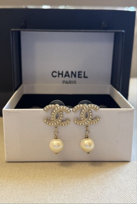 Обеци с перли “Chanel”