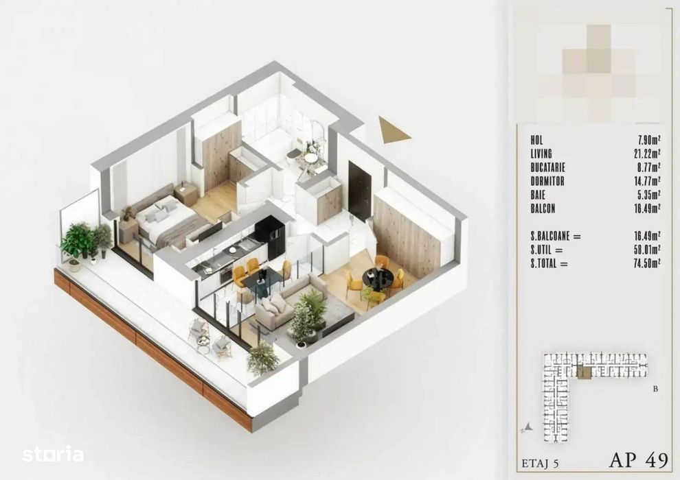 Apartament 2 camere decomandat STB Pallady comision 0