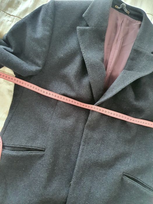 Palton bărbați Carl Gross Pure Cashmere, L XL gri inchis, elegant, călduros Lanificio Nesti Onelio