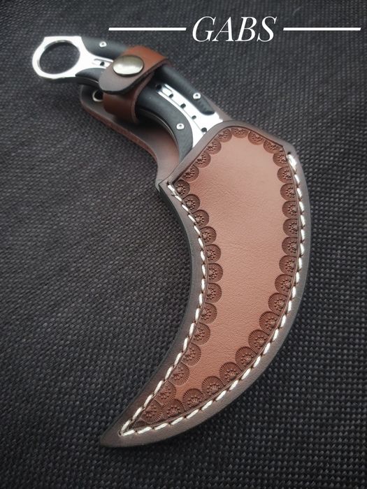 Дизайнерски карамбит Todd Begg с кания от телешки бланк