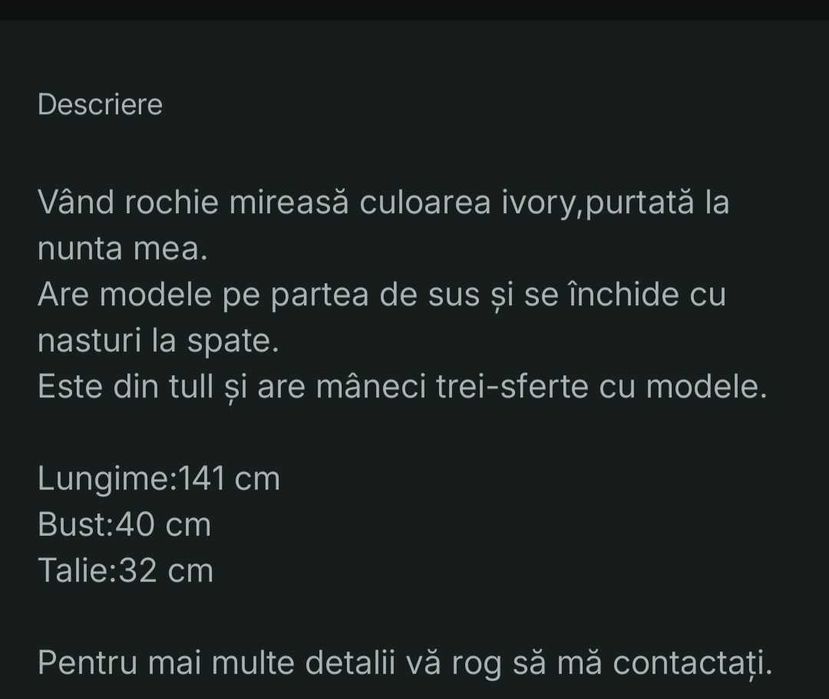 Rochie de mireasă /rochie nuntă