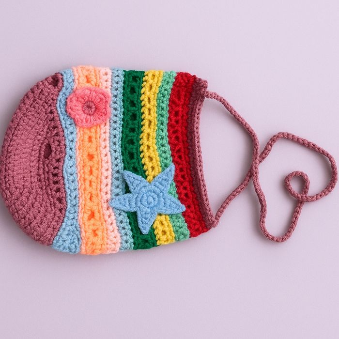 детские вязанные сумочки