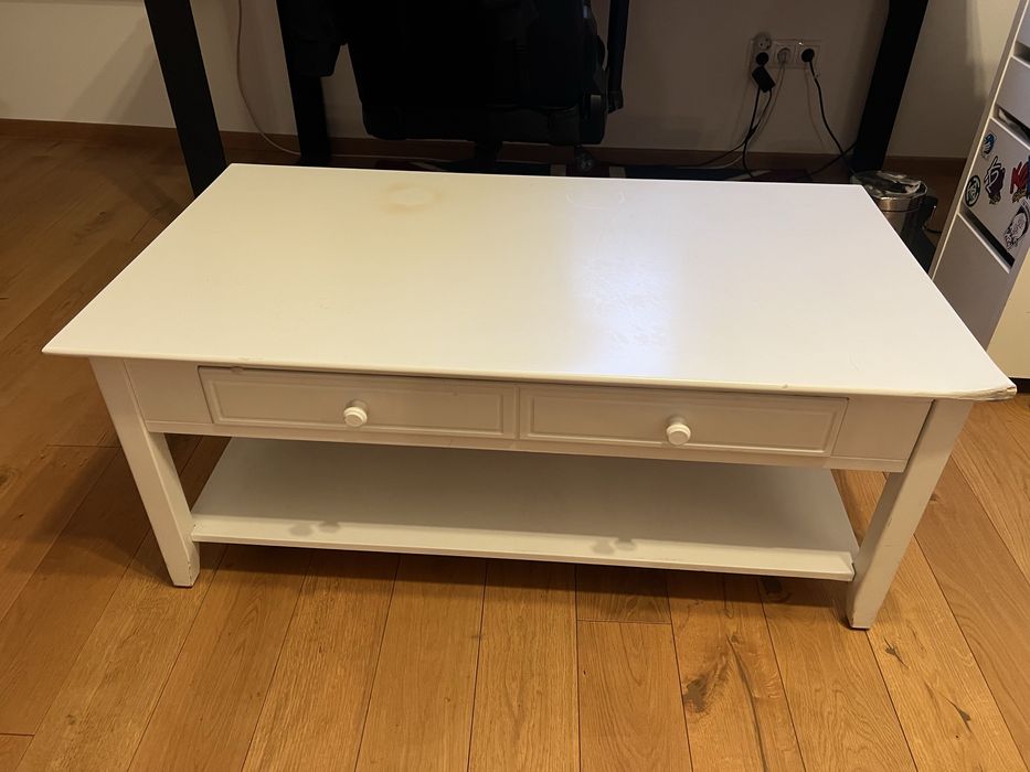 Masa lemn alb / sertar