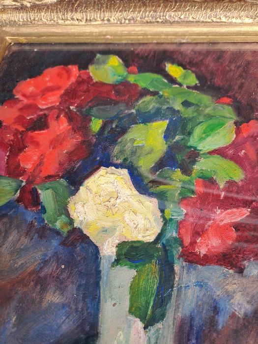 tablou pictura veche romaneasca 31/40 cm semnat