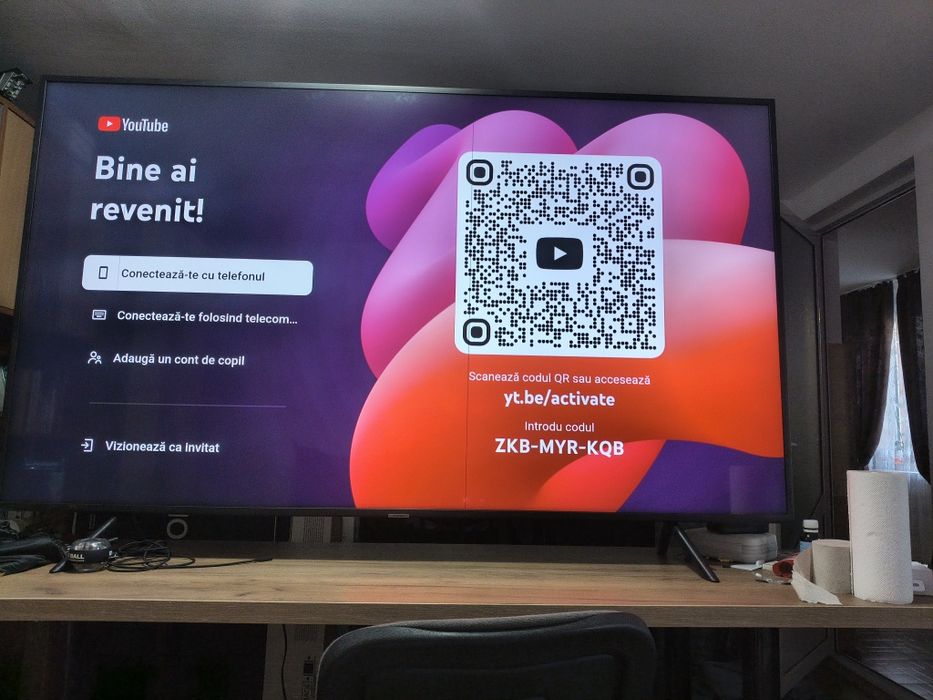 Tv Smart Samsung 75 inci defect.Cu telecomanda, fără transport.