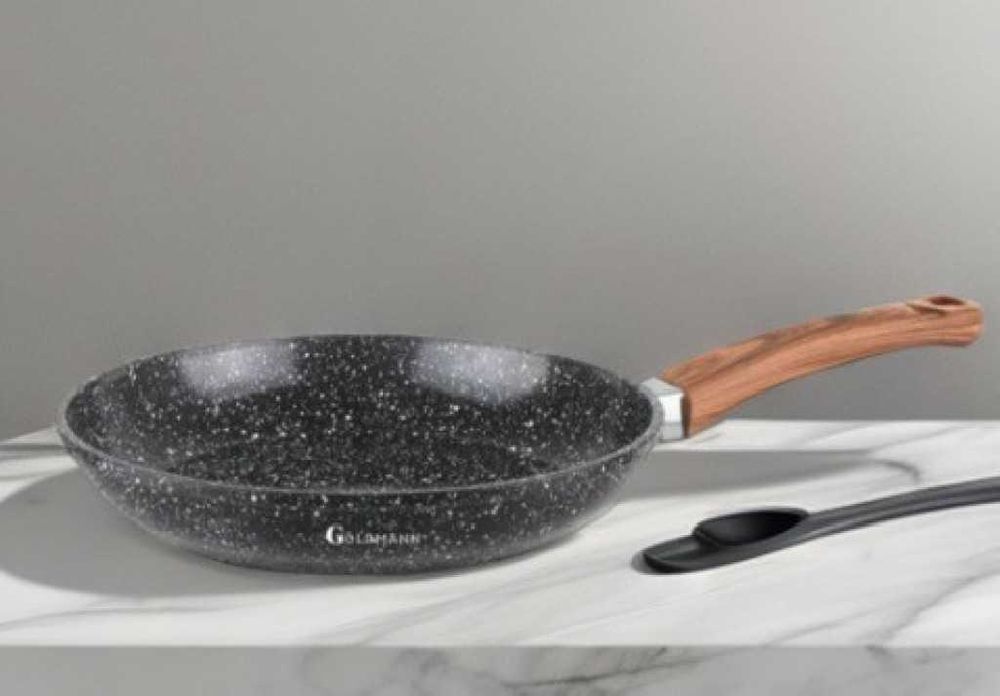 Тиган Goldmann GM-0420,28см.Лят алуминий,Керам. покр.Индукция.