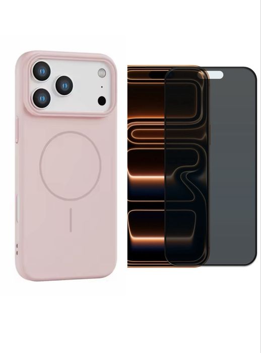 Iphone 17 AIR PRO MAX Husa Stylish Magsafe + Folie Sticla D+ Premium