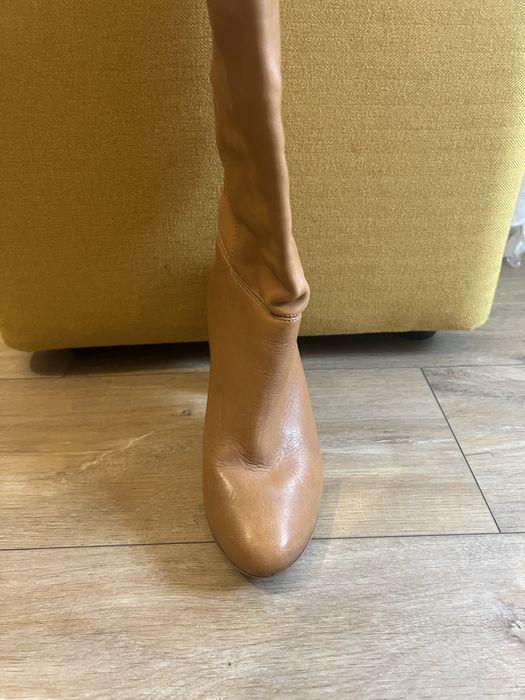 Cizme damă beige, mărime 38, Mini Prix