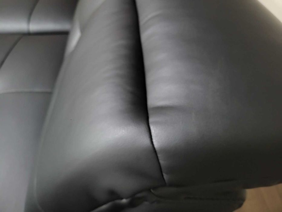 ПРОМОЦИЯ!!! Черен кожен ъглов диван "DANA"