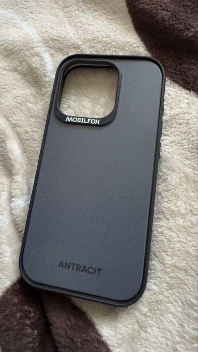 Husa Negru si Antracit  noua mobilfox iphone 15 pro