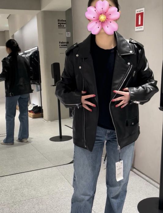 Кожаная куртка Zara one size