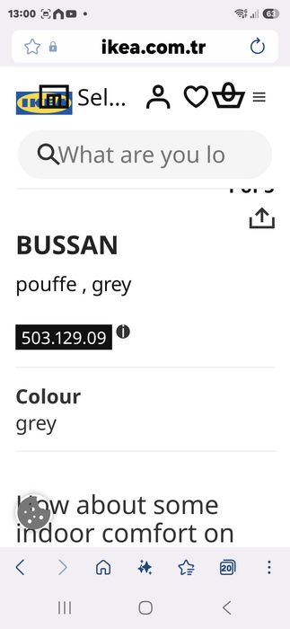 Bean Bag IKEA BUSSAN – Fotoliu + Șezlong 2 în 1
