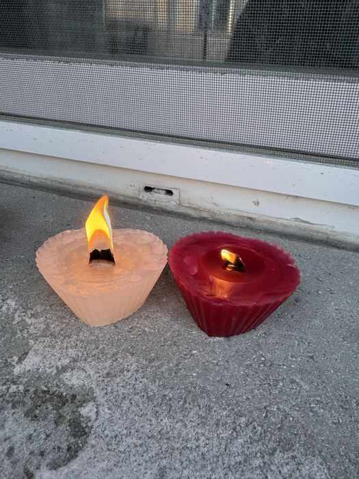 Свечи в виде сердец