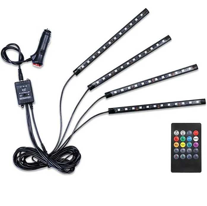 Kit Lumini Ambientale Auto Interior RGB 9 SMD 8 Culori KIT LED