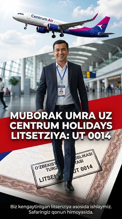 Centrum Holidays Umra Uzb Shayxontohur To'g'ri Reys Muborak Umra Paket
