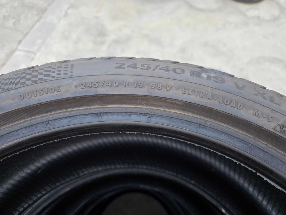 2бр Като нови зимни гуми 245 40 19 - Continental Runflat - DOT 2023
