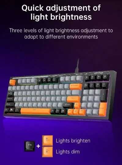 VK98 Проводная игровая клавиатура с RGB-подсветкой