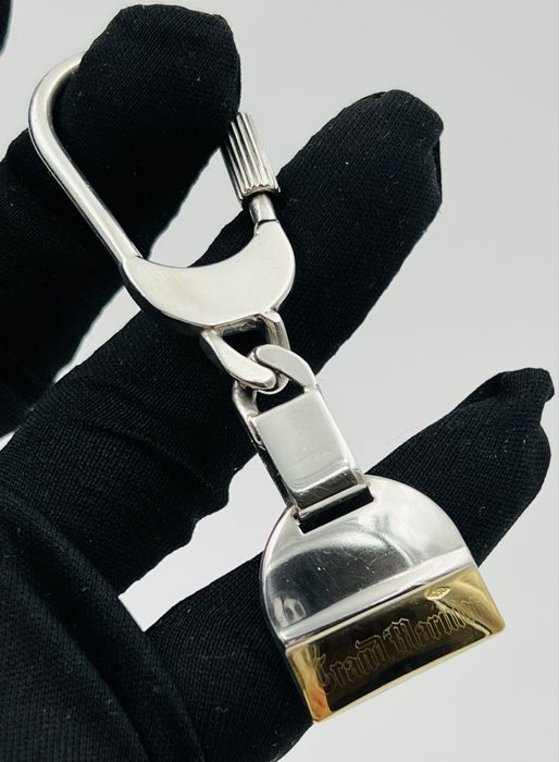 Grand Marnier сребърен италиански ключодържател със златна плочка 18к