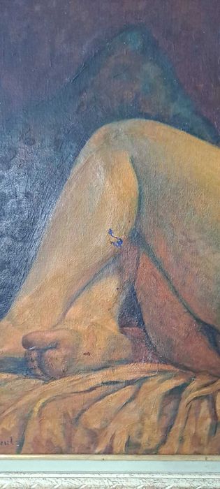 #Matisse - Tablou mare, Edmond Bailleau - Nud, ulei pe panza, Franta