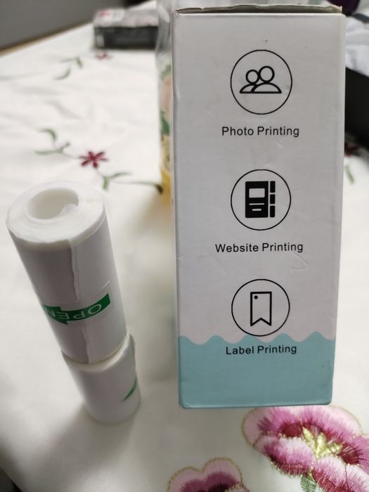 Imprimanta termica portabila, Mini Sticker Printer, Bluetooth,