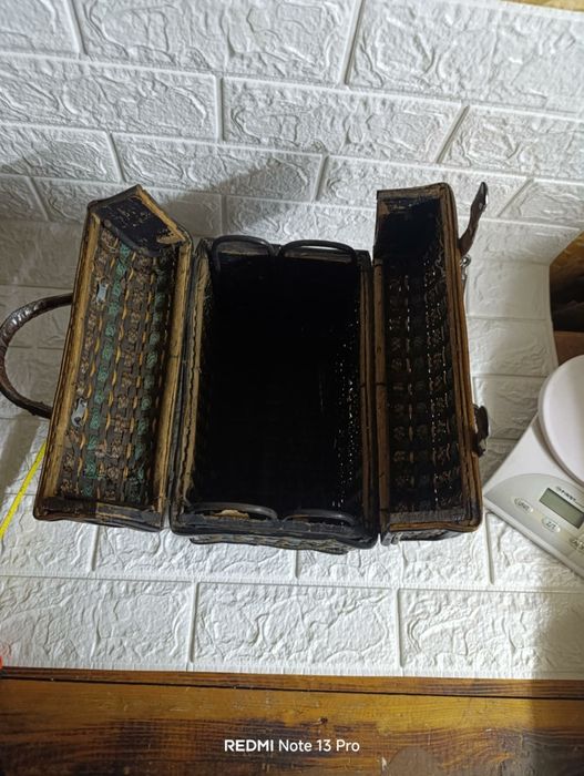 Старинно железопътен куфар сандък