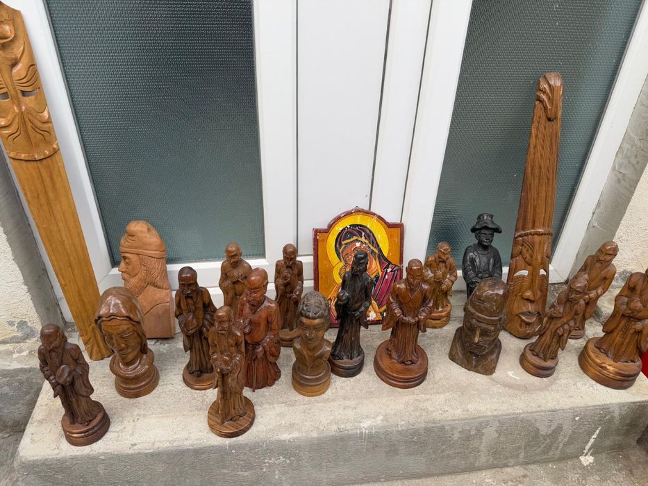 Statuete lemn sculpturi scuptura perete tablou religioase antichitati