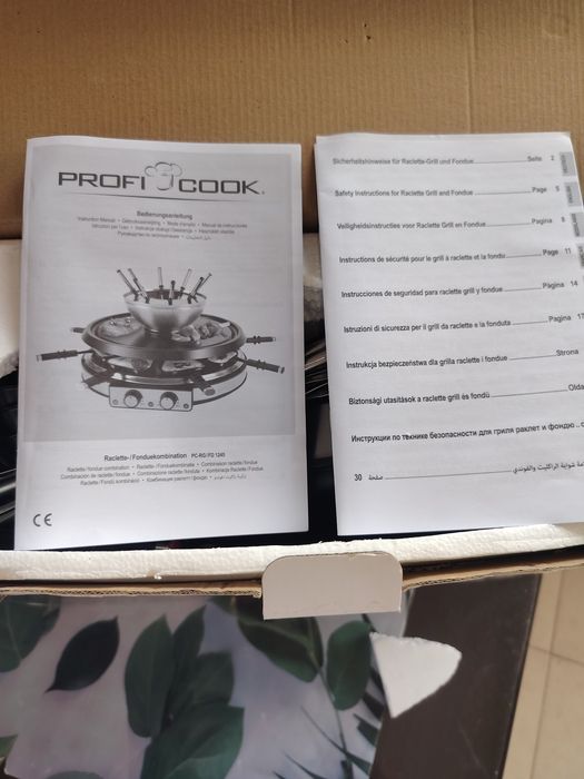 Proficook грил/раклет котлон с фондю 3 в  1