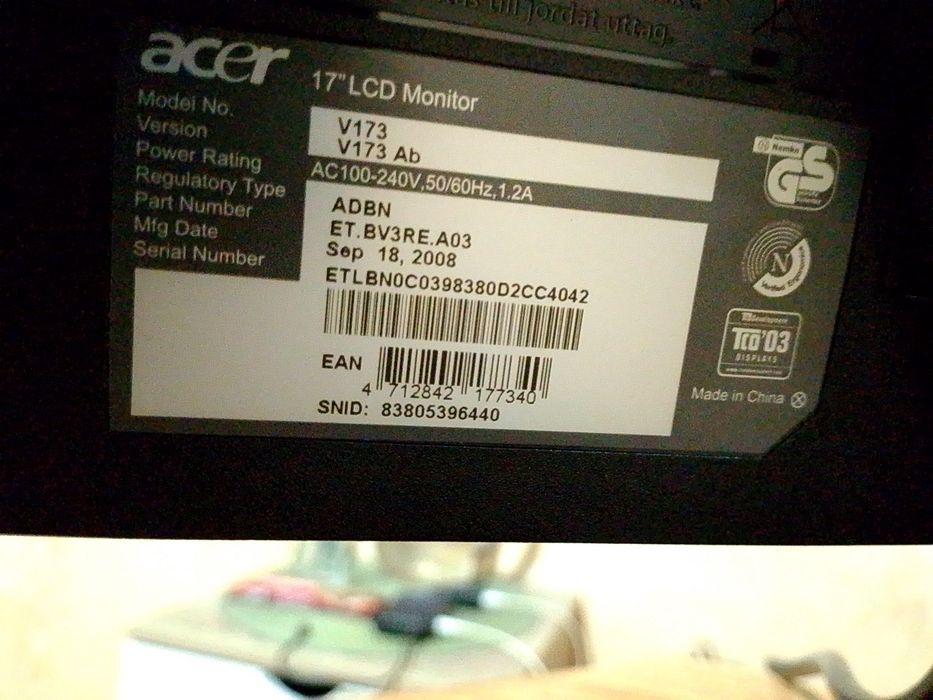 Монитор Acer 17 LCD