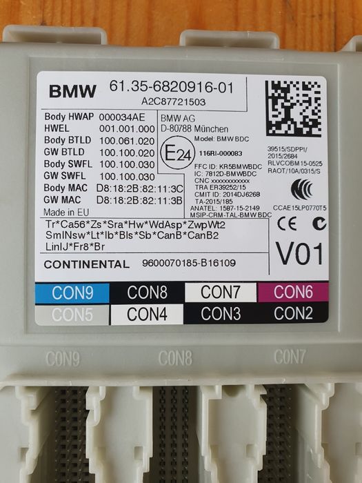 Modul/Calculator BDC 2 Bmw G30 G31 G11 G12 G01 G02 G32