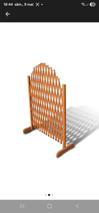 Gard cu zabrele 180 x 100 cm, lemn masiv 1.7 kg