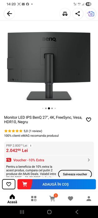 Monitor Benq 2705u