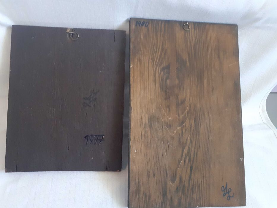 icoana veche pictura pe lemn Arhanghelul Gavriil si Fecioara Maria