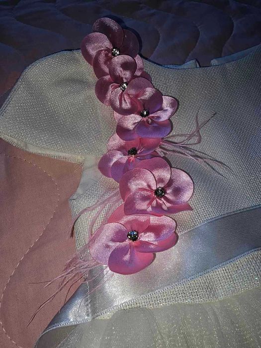 Рокля за шаферка 5-6 г. с фиба за коса