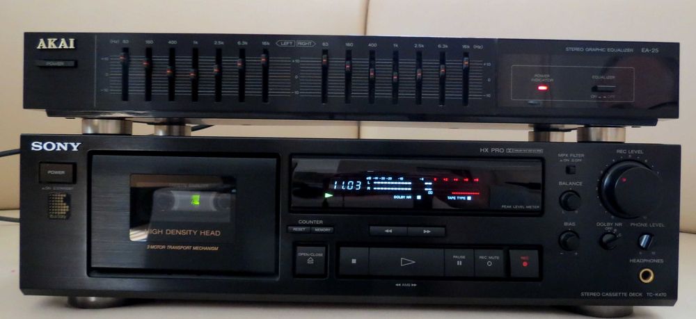 Casetofon Deck  Sony TC-K 470 , 3 motoare mechanism ,  Dolby B/C, HX Pro , Bias level control (BIAS)