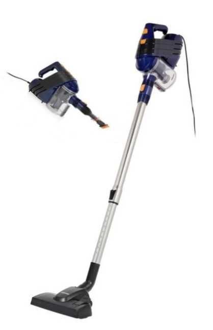 Aspirator cu baton Tristar cu fir, functie 2 in 1, principiu multiciclon, tija telescopica, atasament perie, fara sac, SZ-2318