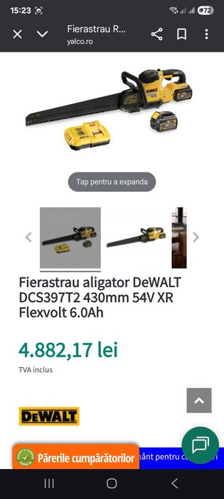 Fierăstrău aligator Dewalt DCS 397
