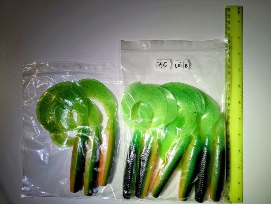 Naluci siliconice (gume) pentru pescuit la somn, stiuca, etc.