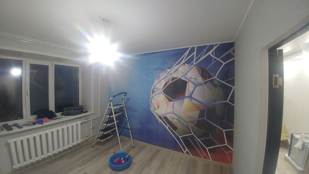 Поклейка обоев, галтели