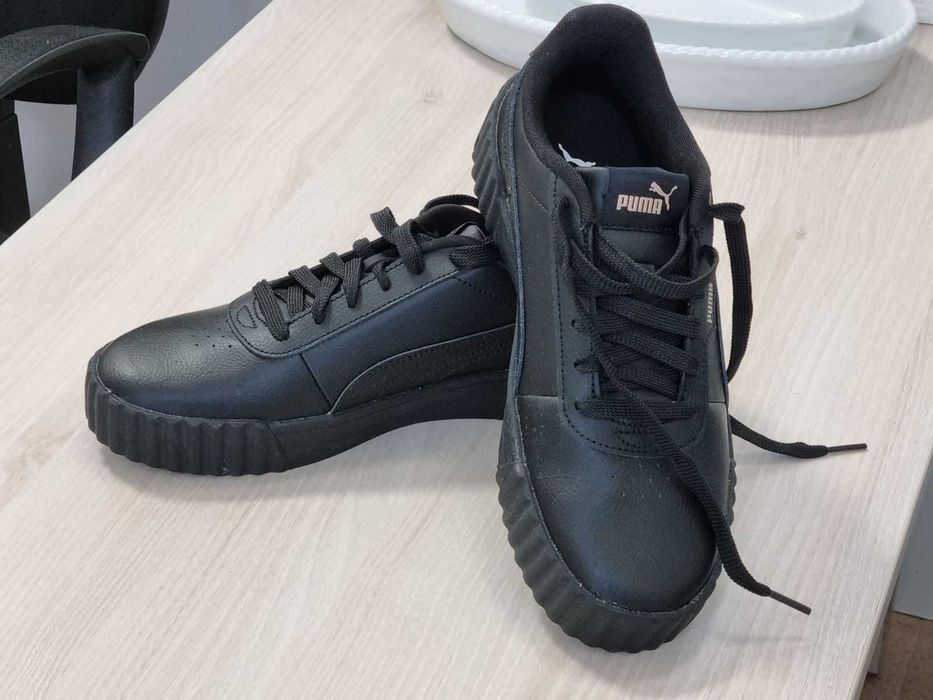 Нови черни кецове Puma от естествена кожа