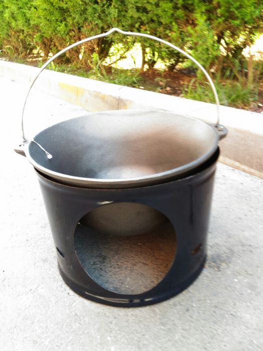 Ceaun fonta pura 7,2/129 lei+ trepied 40=169 lei (10,8L/16 L / 22L )