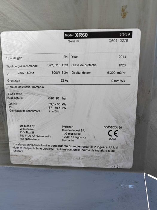 Aeroterma gaz xr40 / xr60