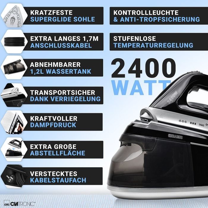 Нова парна гладачна станция/парогенераторна ютия Clatronic DBS 3749
