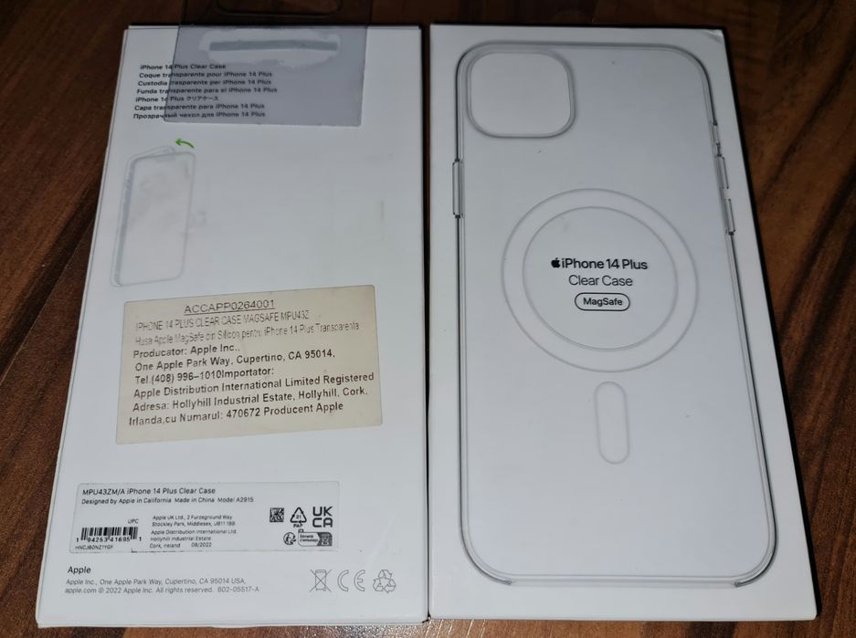 Husa transparenta originala Apple Clear Case Magsafe iPhone 14 Plus