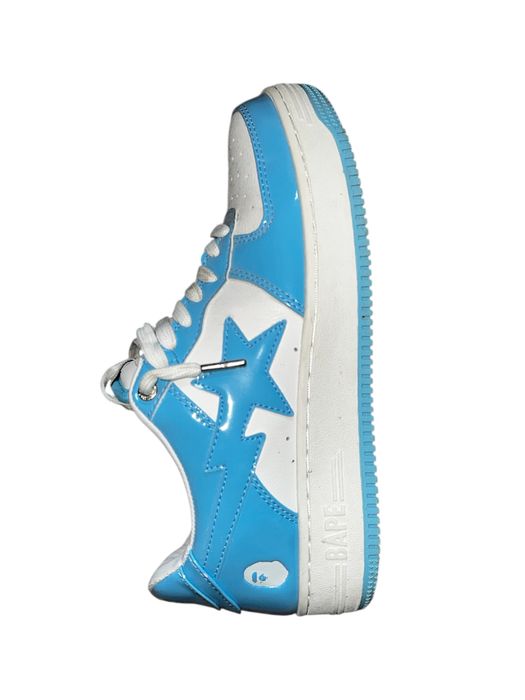 A Bathing Ape Bape Sta Patent Leather Blue White