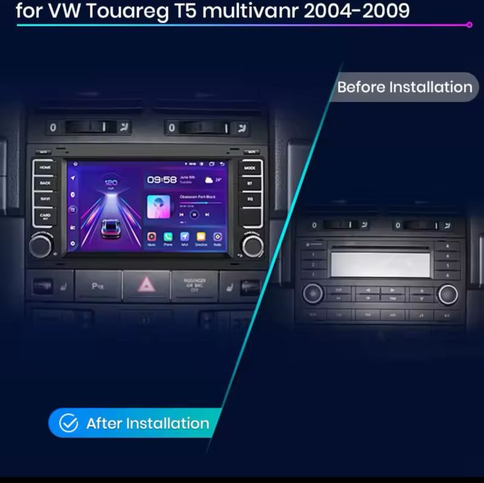 Navigatie android 13 dedicata VW Touareg /  VW T5 , Multivan + Camera