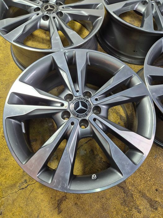 Jante Aliaj 5x112 18'' OEM Mercedes 7.5J ET 44 - Mercedes A-Class W177 CLA GLA V-Class C-Class W205 W206 + Senzori OEM Mercedes