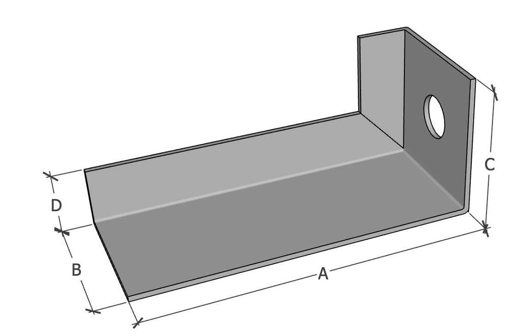 Кронштейн усиленный 150х2.5 мм